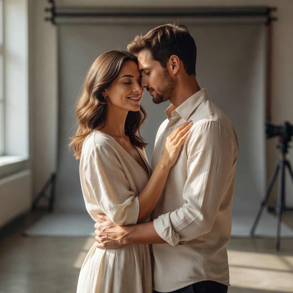 Portrait of Camille Fontaine, couple session client at Lumiveil Studio