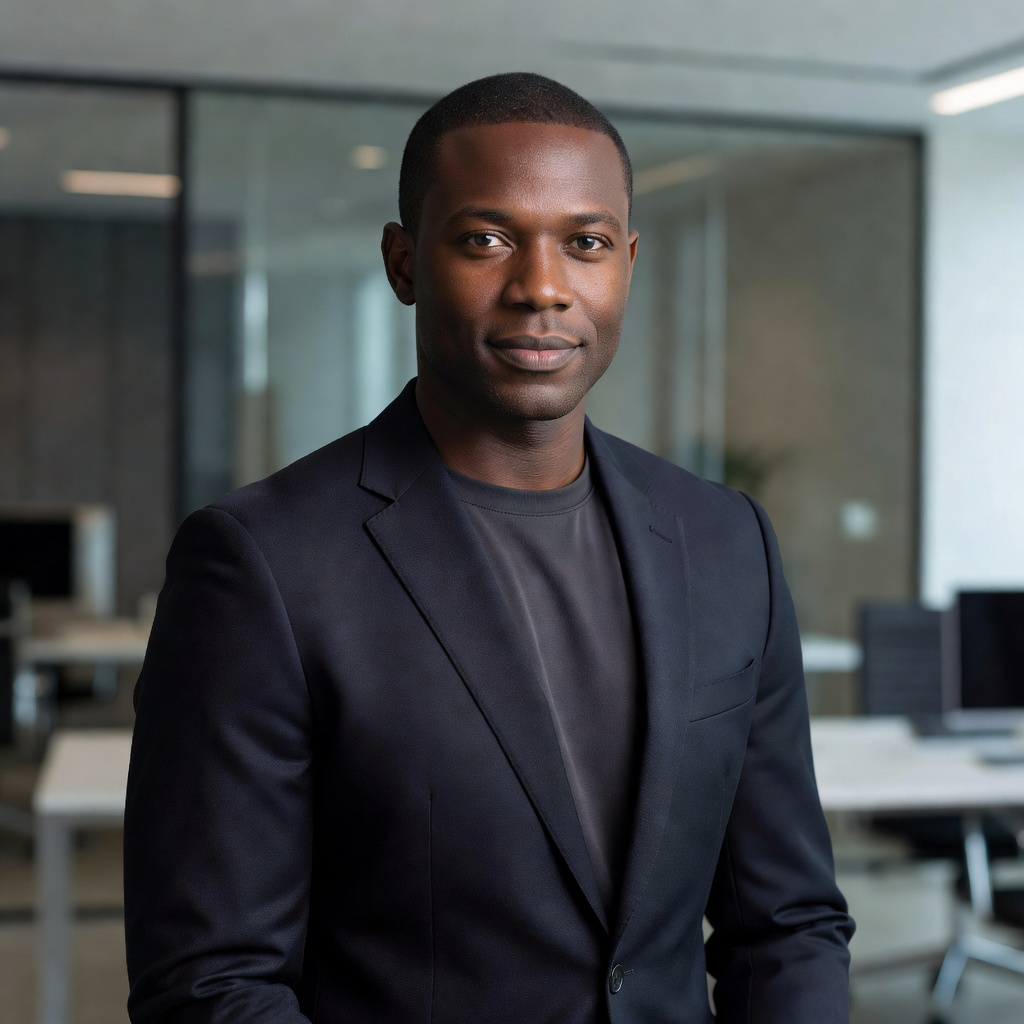 Portrait of Marcus Osei, Entrepreneur and Lumiveil Studio client